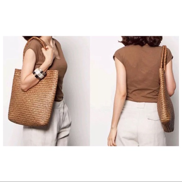 Rattan Straw Beach/Shopper Tote - Picture 4 of 8